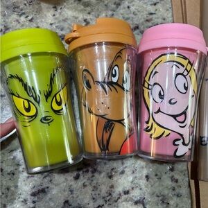 Grinch Max Cindy Lou mini tumblers brand new